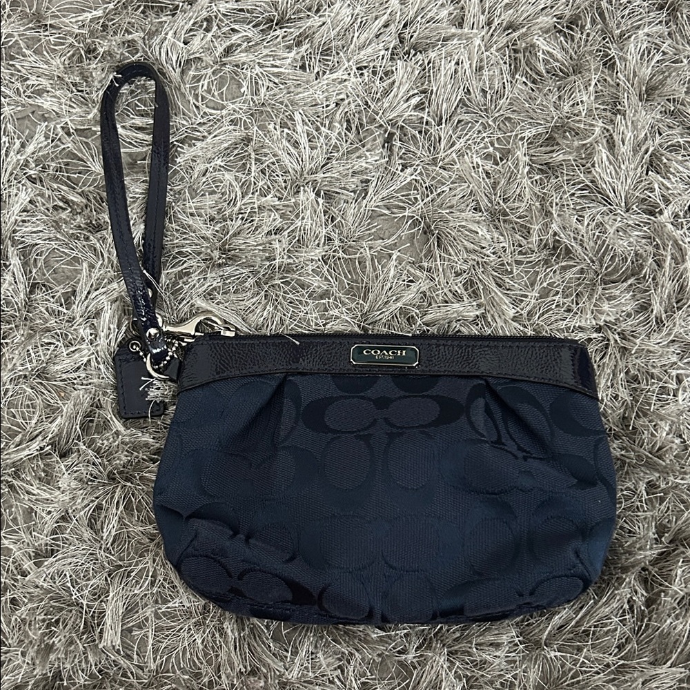 Coach Navy Wristlet